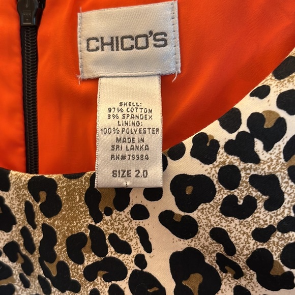 Chico's Dresses & Skirts - Cheetah print dress from Chico's. Size 2.0, gently worn. Sleeveless.